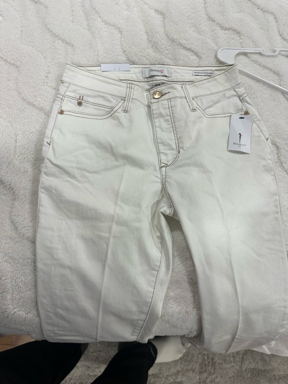 Skinnygirl Cream High-Rise Slim Jeans